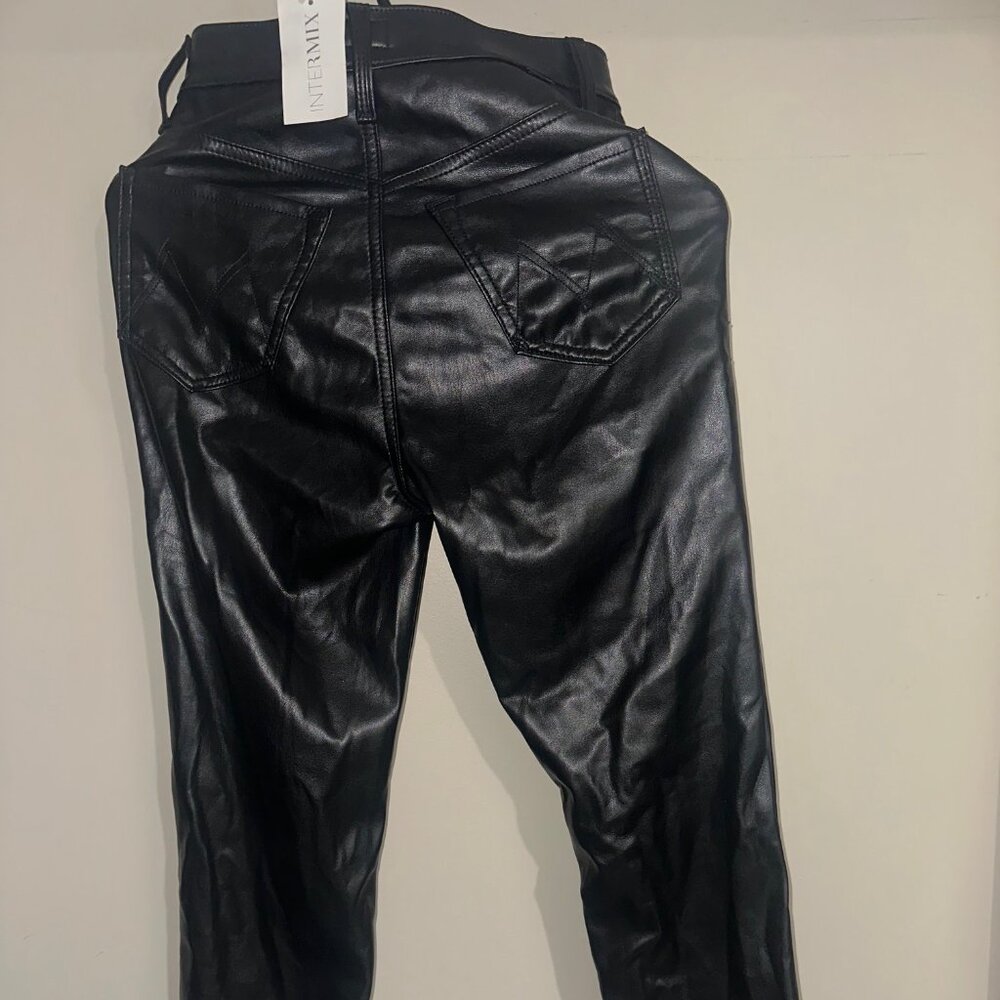 Mother Faux Leather Jeans